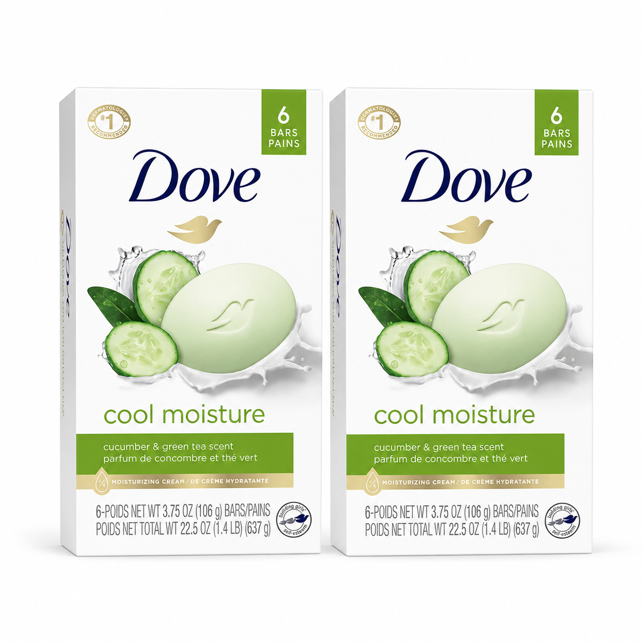 Dove Go Fresh Beauty Bar Cool Moisture 6 ct 4 oz Dove